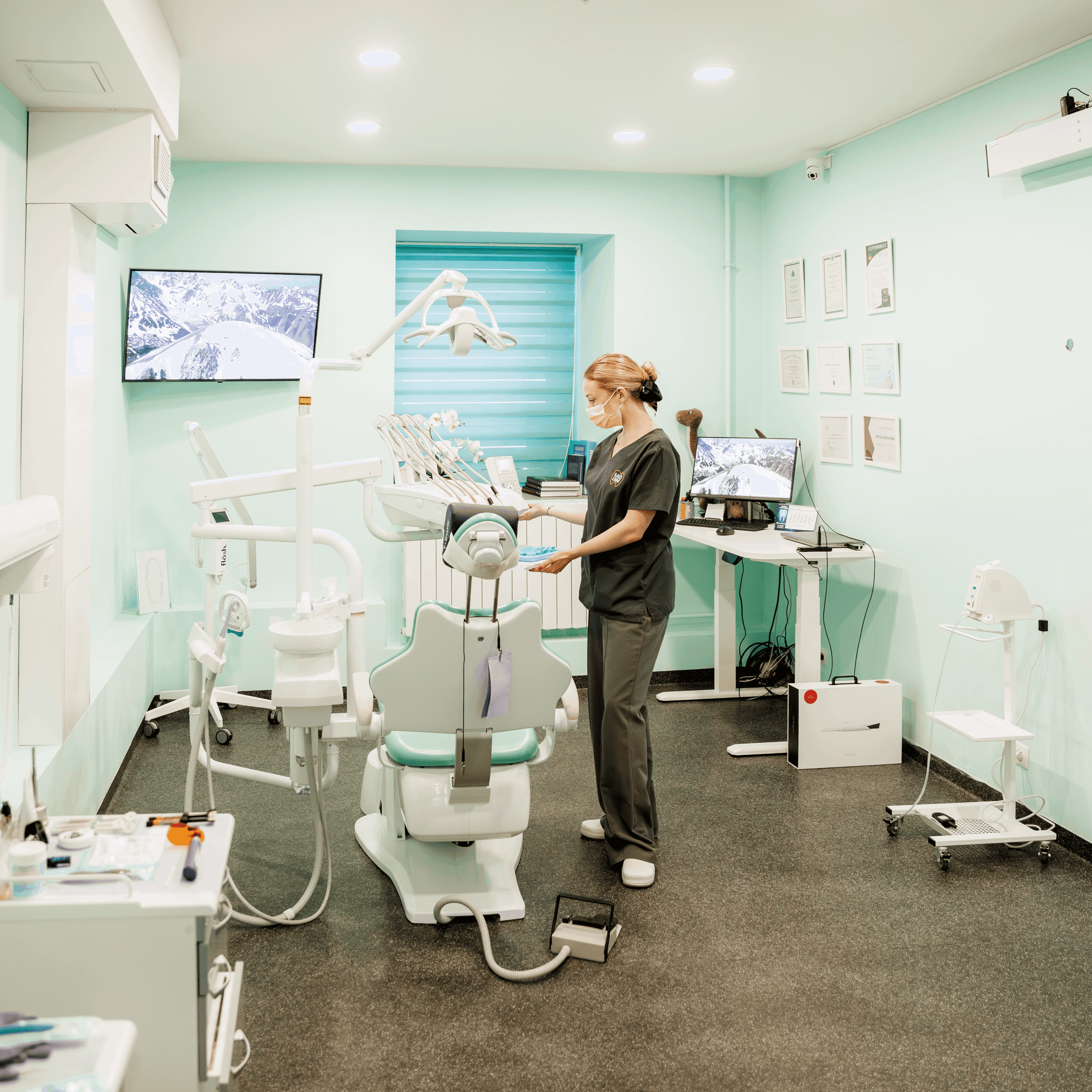 Dental clinic interior — modern equipment